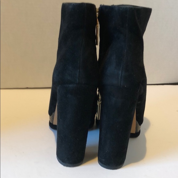 Black Suede Dolce Vita Platform Booties - Picture 3 of 4